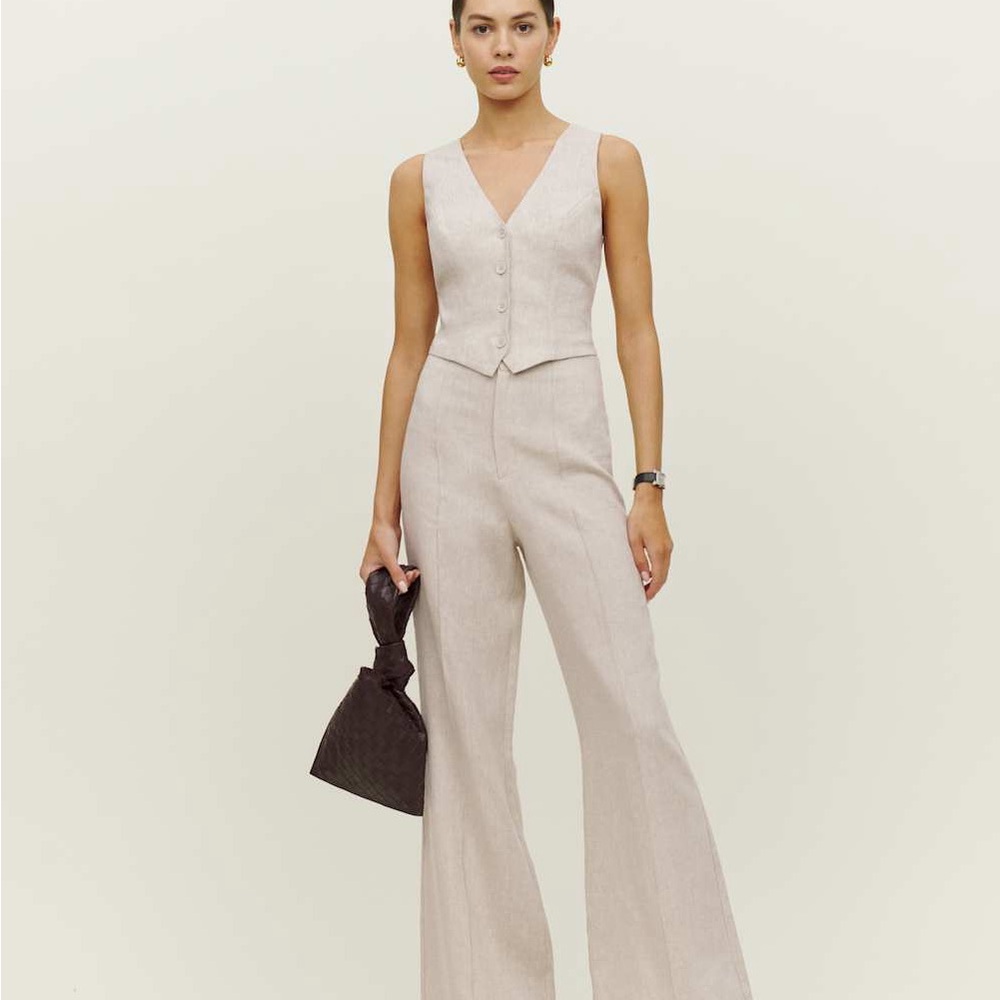 Reformation Devin Linen Vest